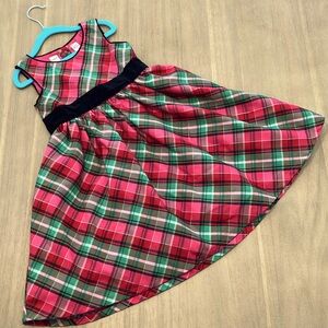 🎄 OshKosh Holiday Dress Girl size 6 in millennial pink, red and green. EUC